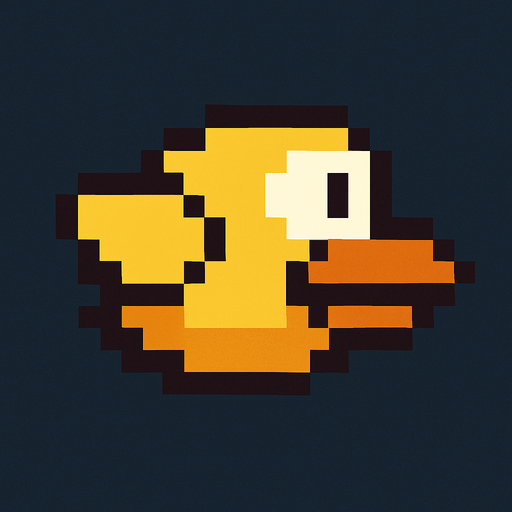 a bird like flappy bird but they are not same
In-Game asset.  2d.  High contrast. pixel