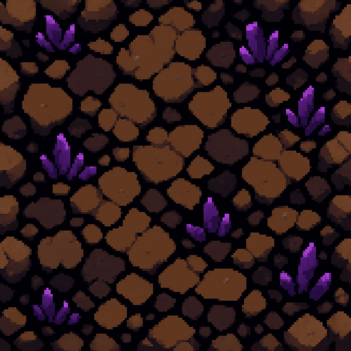 Un suelo de una cueva pixelart visto desde arriba, por lo que cubre toda la pantalla.
In-Game asset.  High contrast.  No shadows