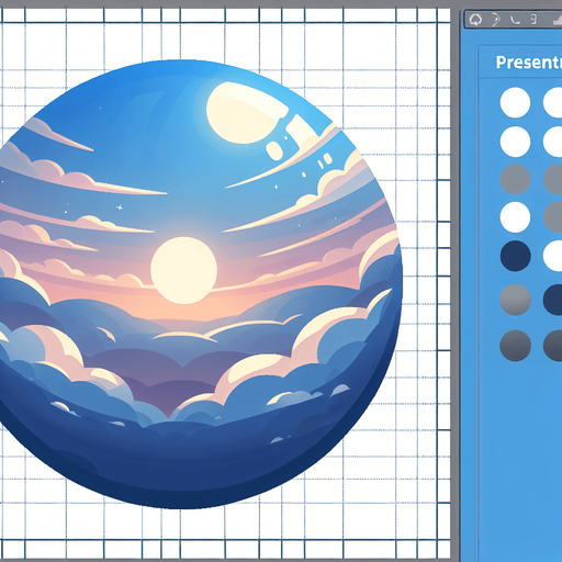 Agrega una esfera que dentro contenga un cielo.
Single Game Texture.  In-Game asset.  2d.  Blank background.  High contrast.  No shadows