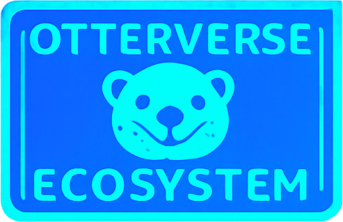 “Design a narrow cyber-alley between skyscrapers, with vibrant neon pipes crisscrossing overhead. One large digital holo-banner proclaims ‘Otterverse ecosystem.’ Add steam vents, flickering side-street lights, and wet cobblestones reflecting color—no characters or coins.”.
In-Game asset.  2d.  High contrast.  No shadows