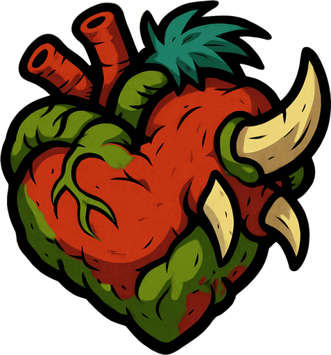 Troll heart.
In-Game asset.  2d.  High contrast.  No shadows