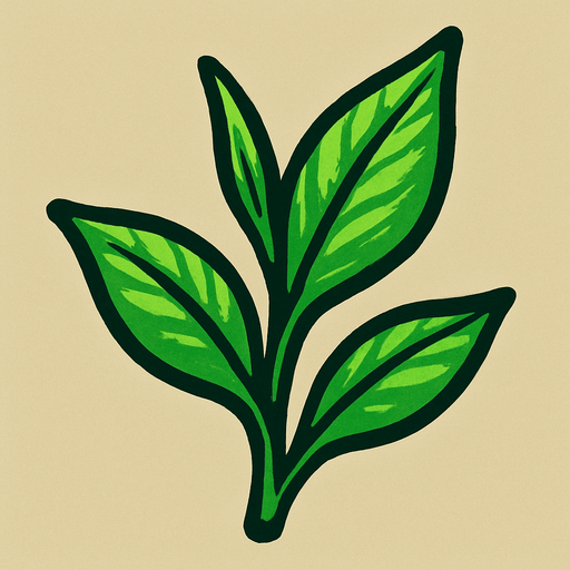 Tea leaf.
In-Game asset.  2d.  High contrast.  No shadows