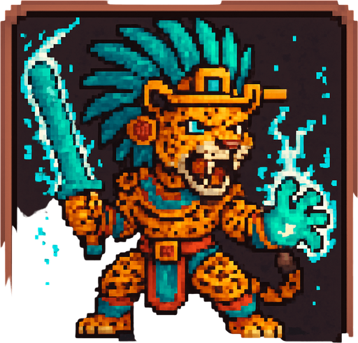 Creame un boton de este personaje extilo pixelar cuadrado