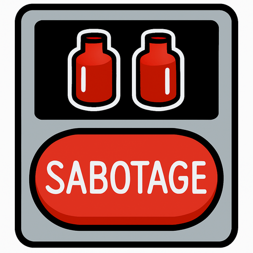 among us sabotageReactorButton.
In-Game asset.  2d.  High contrast.  No shadows