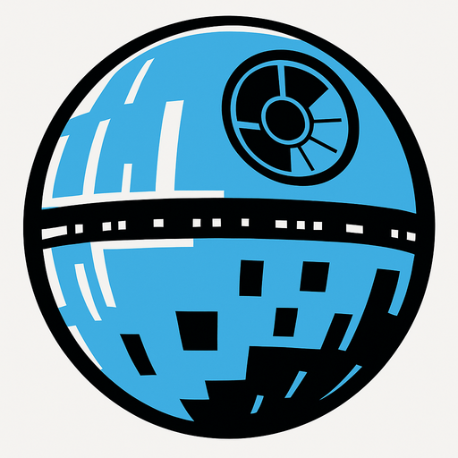 death star.
In-Game asset.  2d.  High contrast.  No shadows