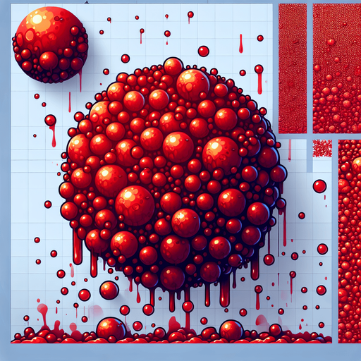 Many blood drop.
Single Game Texture.  In-Game asset.  2d.  Blank background.  High contrast.  No shadows. 3d