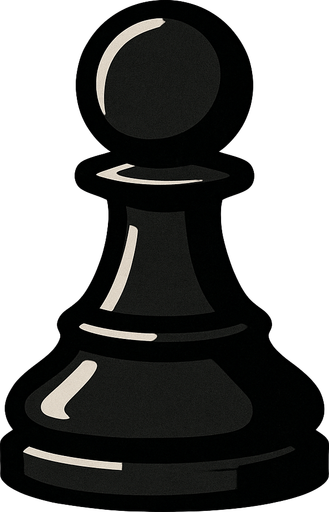 Black Pawn Chess.
In-Game asset.  2d.  High contrast.  No shadows