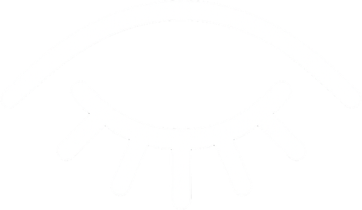 white eye closed minimalist icon.
In-Game asset.  2d.  High contrast.  No shadows