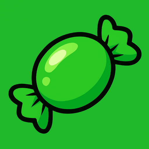 candy green.
In-Game asset.  2d.  High contrast.  No shadows