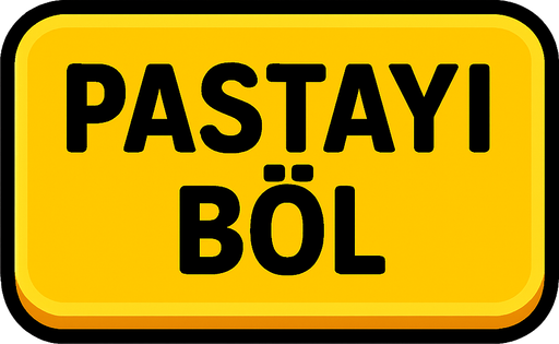 Sarı bir button olsun ve içinde 'Pastayı Böl' yazsın.
In-Game asset.  2d.  High contrast.  No shadows