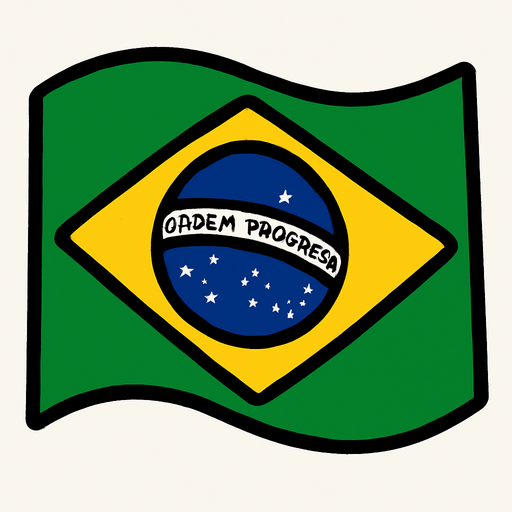 brazil flag.
In-Game asset.  2d.  High contrast.  No shadows