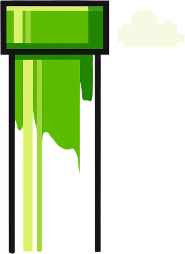 make one pipe copy of flappy bird game but one pipe.
In-Game asset.  2d.  High contrast.  No shadows