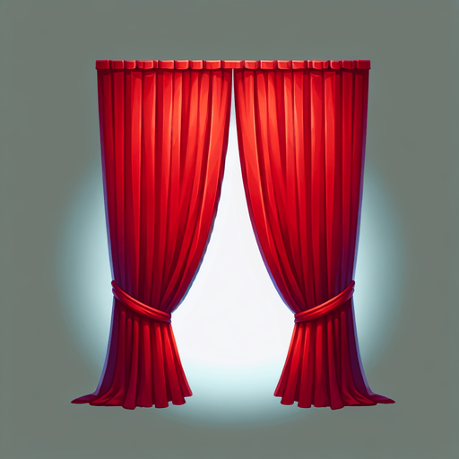vertical red curtain.
Single Game Texture. In-Game asset. 2d. Blank background. High contrast. No shadows.