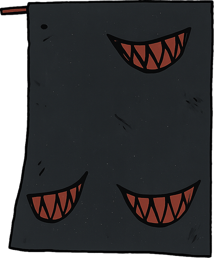 korkunç gülüşler olan bir not defteri sşyah
. No background. Transparent background. Blank background. No shadows. 2d. In-Game asset. flat