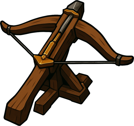 Giant crossbow.
In-Game asset.  2d.  High contrast.  No shadows. Topdown