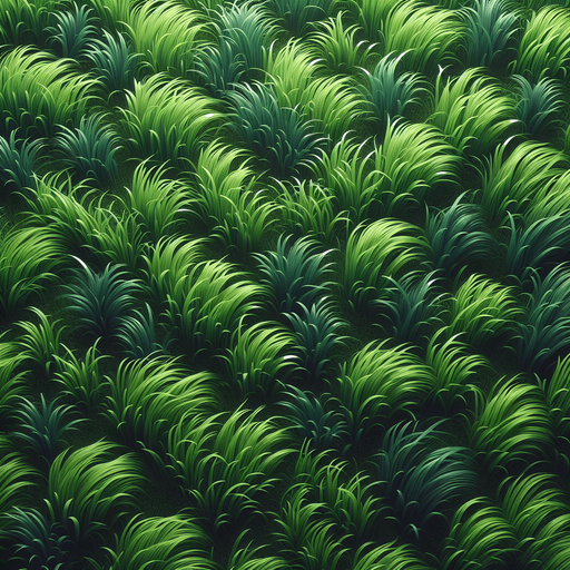 grass top view.