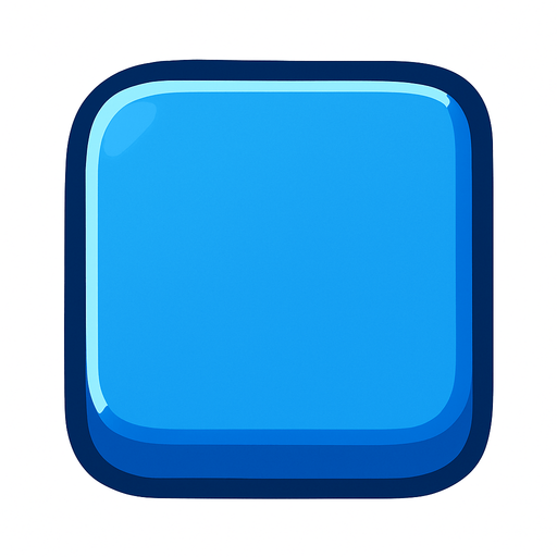 Blue block with curved edges.
In-Game asset.  2d.  High contrast.  No shadows