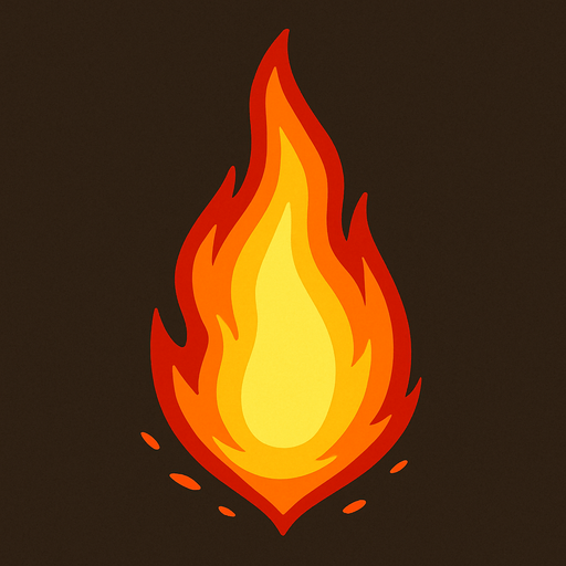 rocket flame but only flame.
In-Game asset.  2d.  High contrast.  No shadows