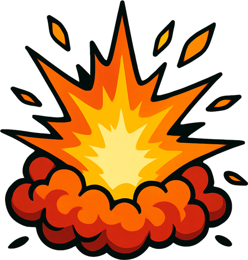 Ateş - Patlama.
In-Game asset.  2d.  High contrast.  No shadows