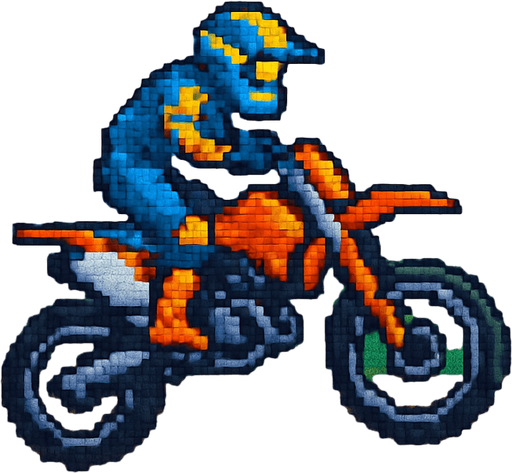 16 bit image of motor cross.
In-Game asset.  2d