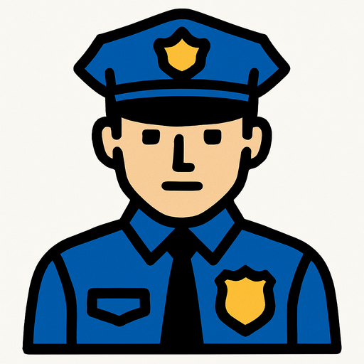 police.
In-Game asset.  2d.  High contrast.  No shadows