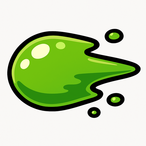 slime bullet different.
In-Game asset.  2d.  High contrast.  No shadows