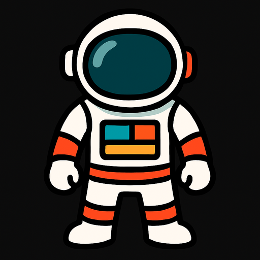 Create astronaut.
In-Game asset.  2d.  High contrast.  No shadows