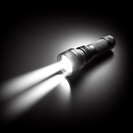 craete a flashlight light.
Single Game Texture.  In-Game asset.  2d.  Blank background.  High contrast.  No shadows
