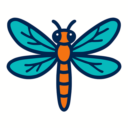 Libellule.
In-Game asset.  2d.  High contrast.  No shadows