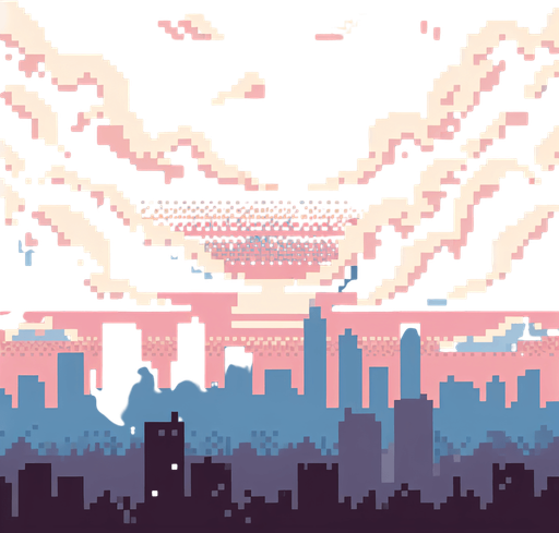 pixelated cloudy sky
Single Game Texture. In-Game background. 2d. High contrast. No shadows. 8 bit