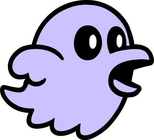 Make a gost flapy bird.
In-Game asset.  2d.  High contrast.  No shadows