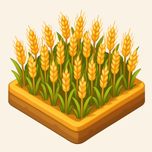 Una parcela de trigo.
In-Game asset.  No shadows