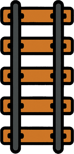2d rail upside view.
In-Game asset.  2d.  High contrast.  No shadows