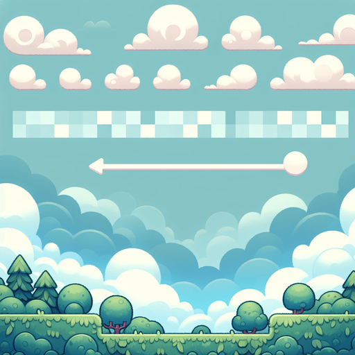 Нужно чтоб был нежный, спокойный фон, с присутсвием облаков.
Single Game Texture. In-Game asset. 2d. Blank background. High contrast. No shadows.