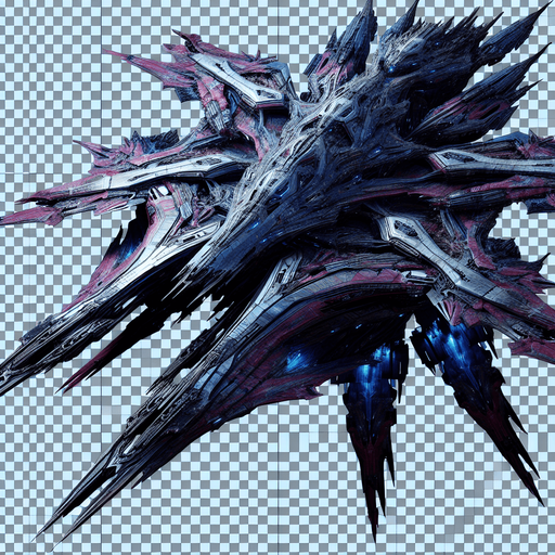 enemy space ship
Single Game Texture. In-Game asset. 2d. Transparent background. High contrast. No shadows.