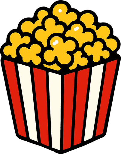 cubo de palomitas.
In-Game asset.  2d.  High contrast.  No shadows