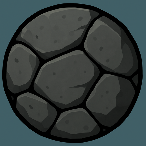 Using this stile, make a rock. A circular rock.
