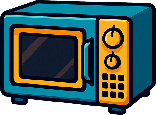 Microwave.
In-Game asset.  2d.  High contrast.  No shadows