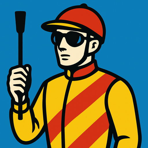 Jockey.
In-Game asset.  2d.  High contrast.  No shadows