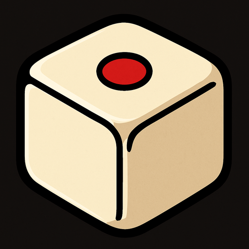 1 zarı. Deliği kırmızı. Kenarları yumuşatılmış (edge). Tek yüz..
In-Game asset.  2d.  High contrast.  No shadows. Casino