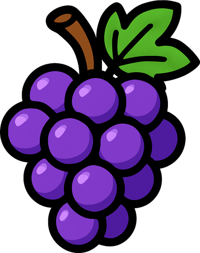 grape.
In-Game asset.  2d.  High contrast.  No shadows