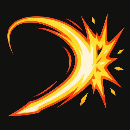 Kılıç vurma efekti.
In-Game asset.  2d.  High contrast.  No shadows