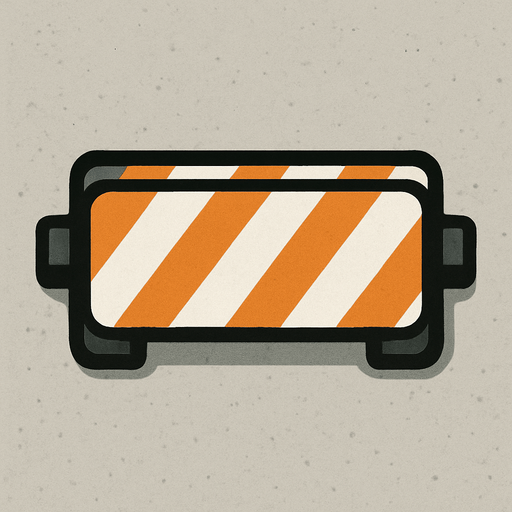 a top down obstacle for car driving game.
In-Game asset.  2d.  High contrast.  No shadows