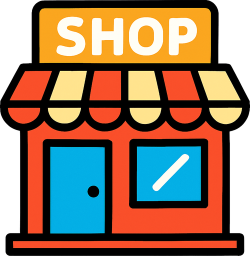 SHOP.
In-Game asset.  2d.  High contrast.  No shadows
