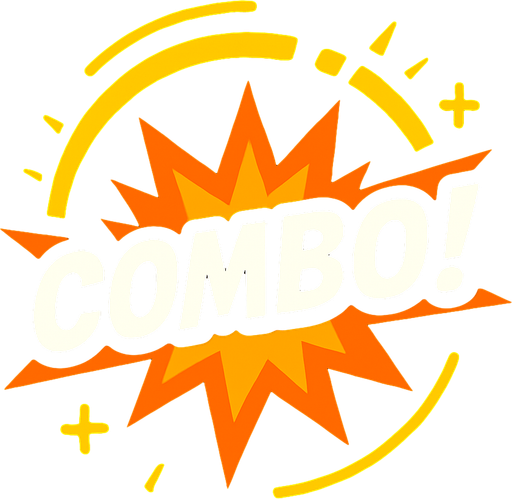 combo effect.
In-Game asset.  2d.  High contrast.  No shadows