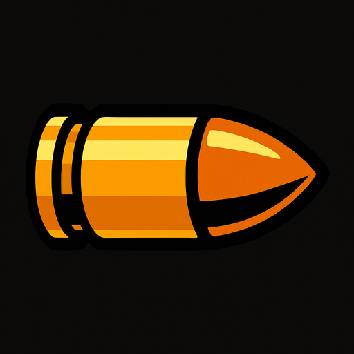 Bullet.
In-Game asset.  2d.  High contrast.  No shadows