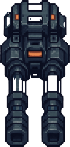 top down twin barrel sci-fi rapid machine gun cannon. pixel art