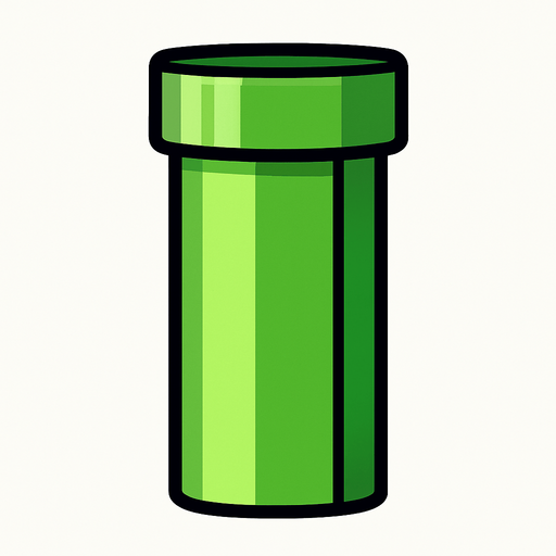 Flappy bird borusu.
In-Game asset.  2d.  High contrast.  No shadows