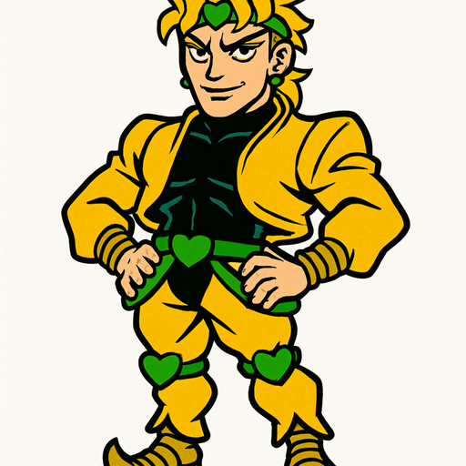 Dio.
In-Game asset.  2d.  High contrast.  No shadows