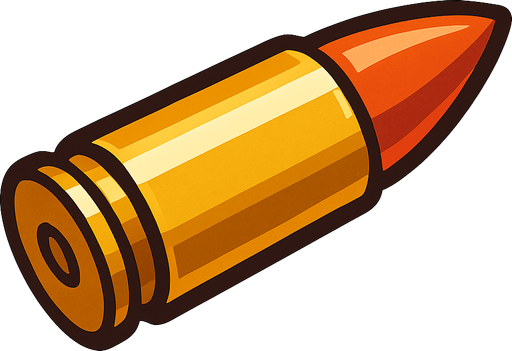 bullet.
In-Game asset.  High contrast.  No shadows